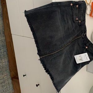 Black jean skirt